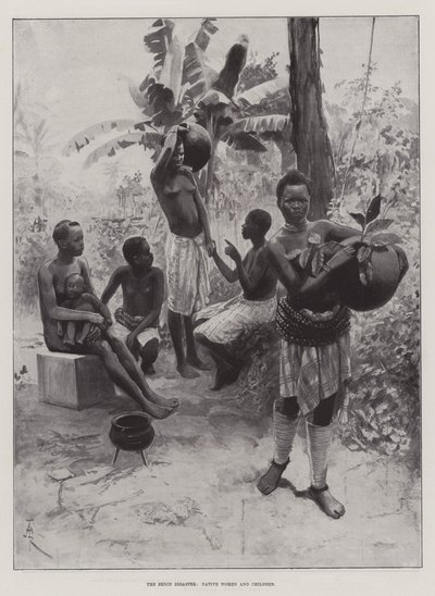 The Benin Disaster, Native Women and Children by Amedee Forestier
